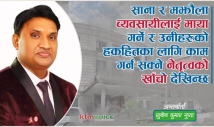 ‘साना तथा मझौला व्यवसायीलाई समेट्न सक्ने नेतृत्वको खाँचो छ’